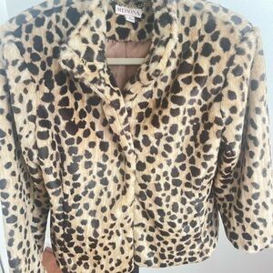 Merona Women's Animal Print Teddy Jacket